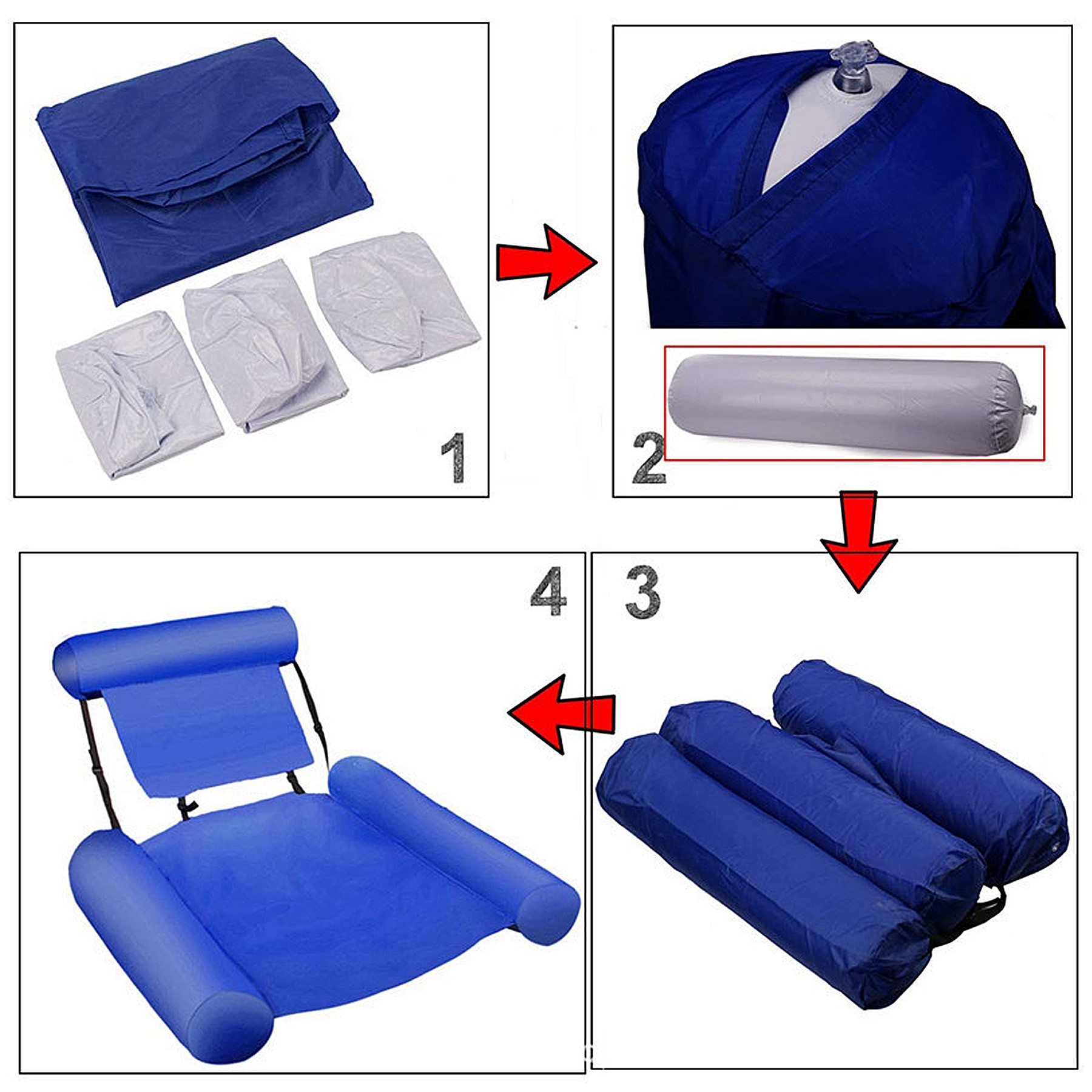 Inflatable Swimming Floating Chair Pool Float Lounge 2
