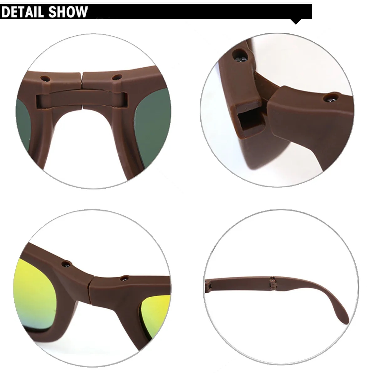 Unisex Colorful Lightweight Folding Organizer Sunglasses 3