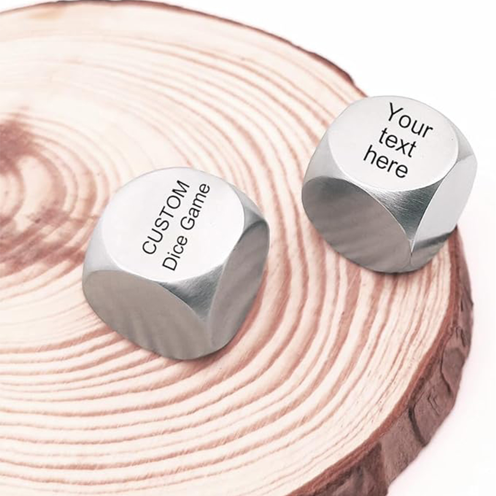 Custom Stainless Steel Dice Set 2