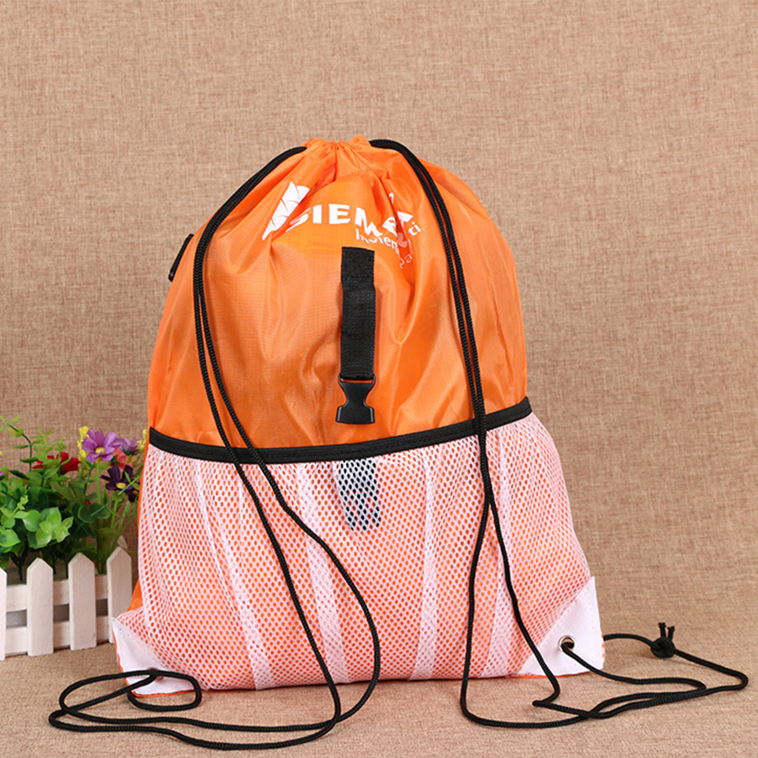 Drawstring Pack w/ Outside Mesh Pocket 2