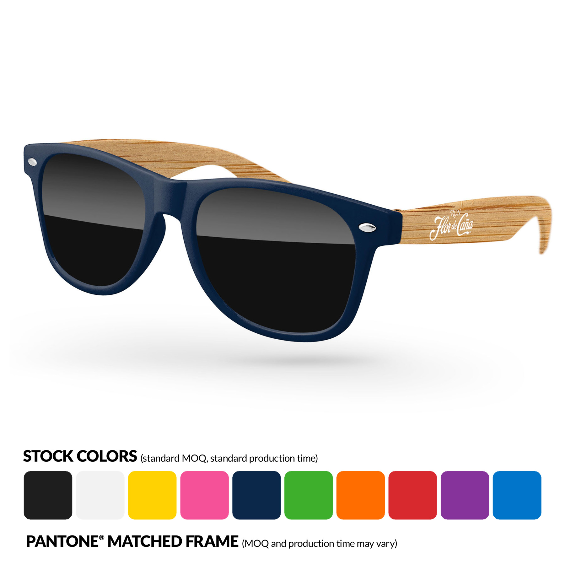 2-Tone Faux-wood Retro Sunglasses 7