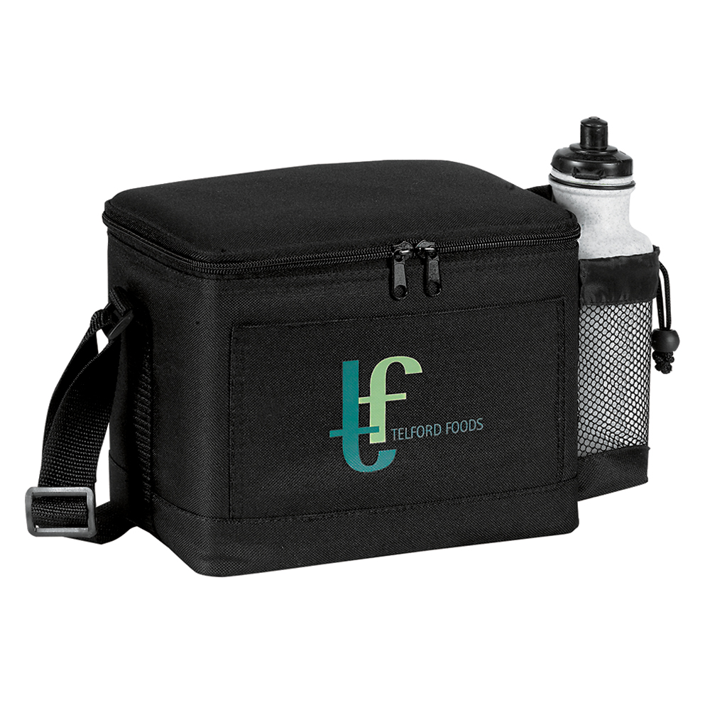 Insulated 6 Pack Cooler with Bottle Holder 8