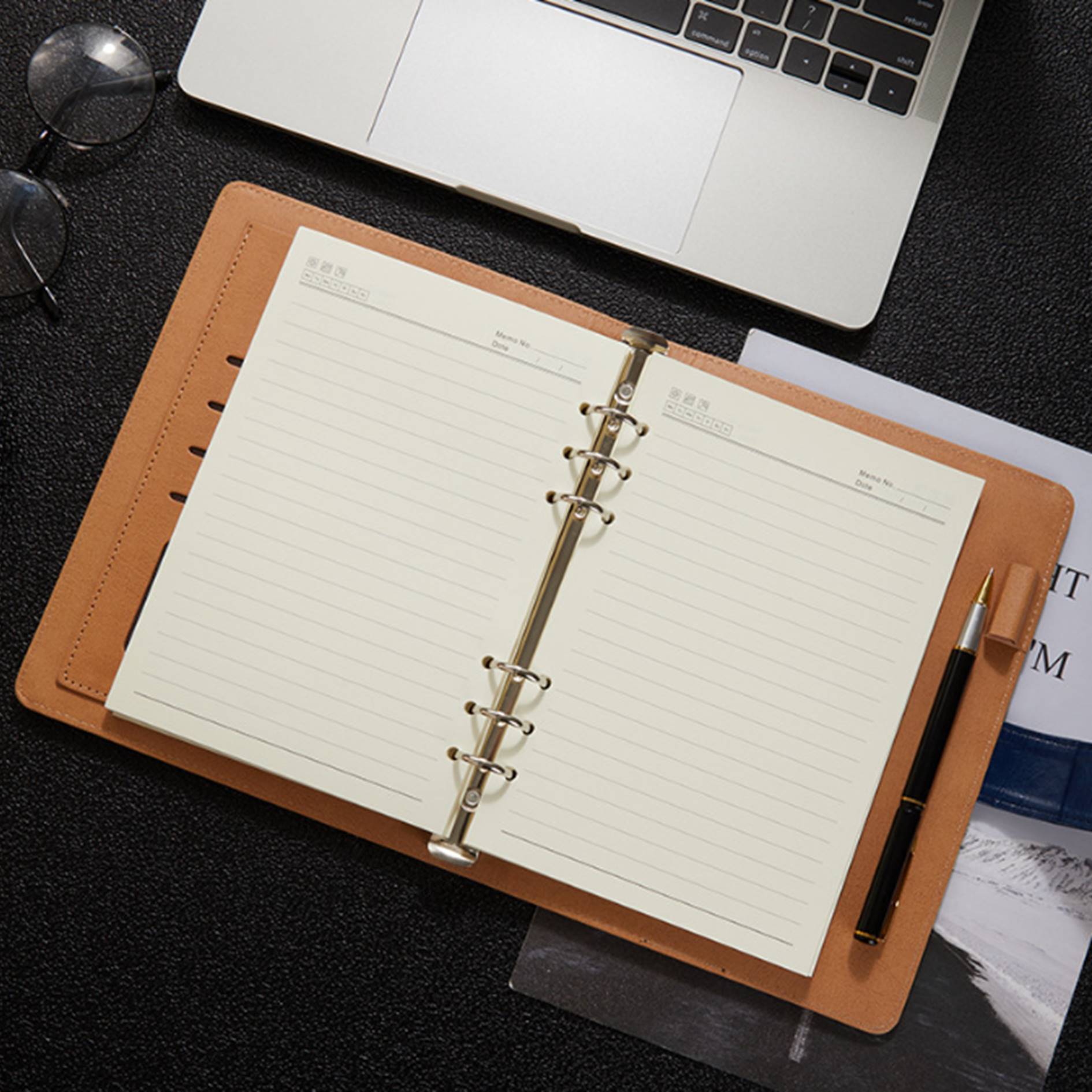 Refillable Notebook With Pen Gift Set 3