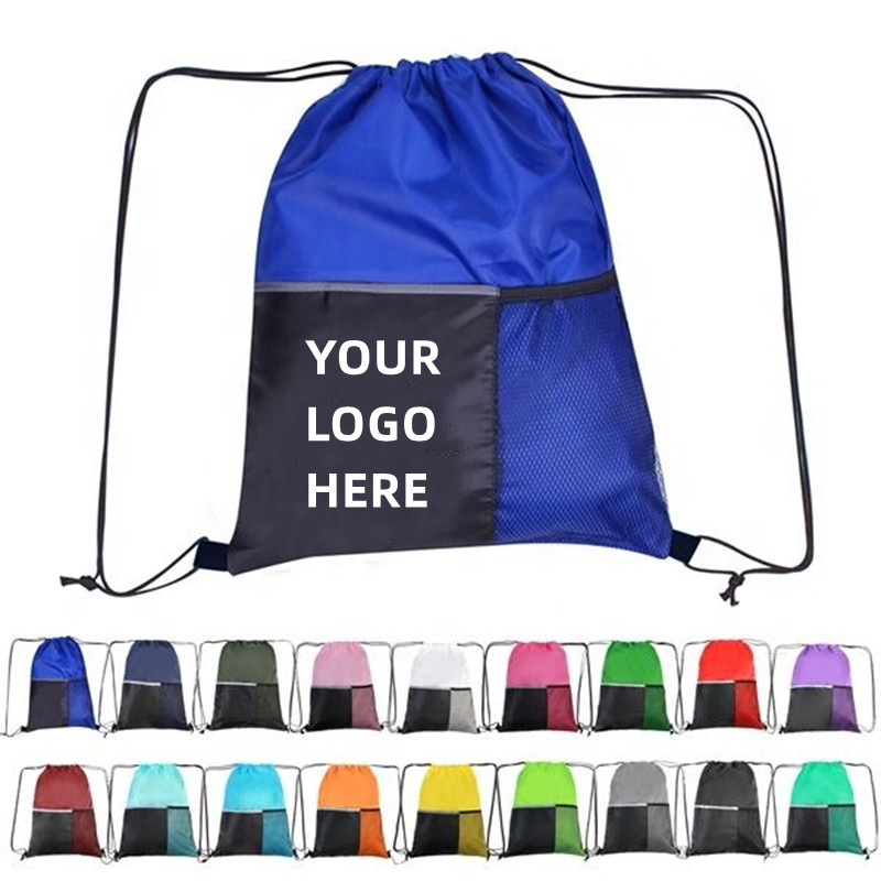 Drawstring Backpack w/ Two Pockets 3