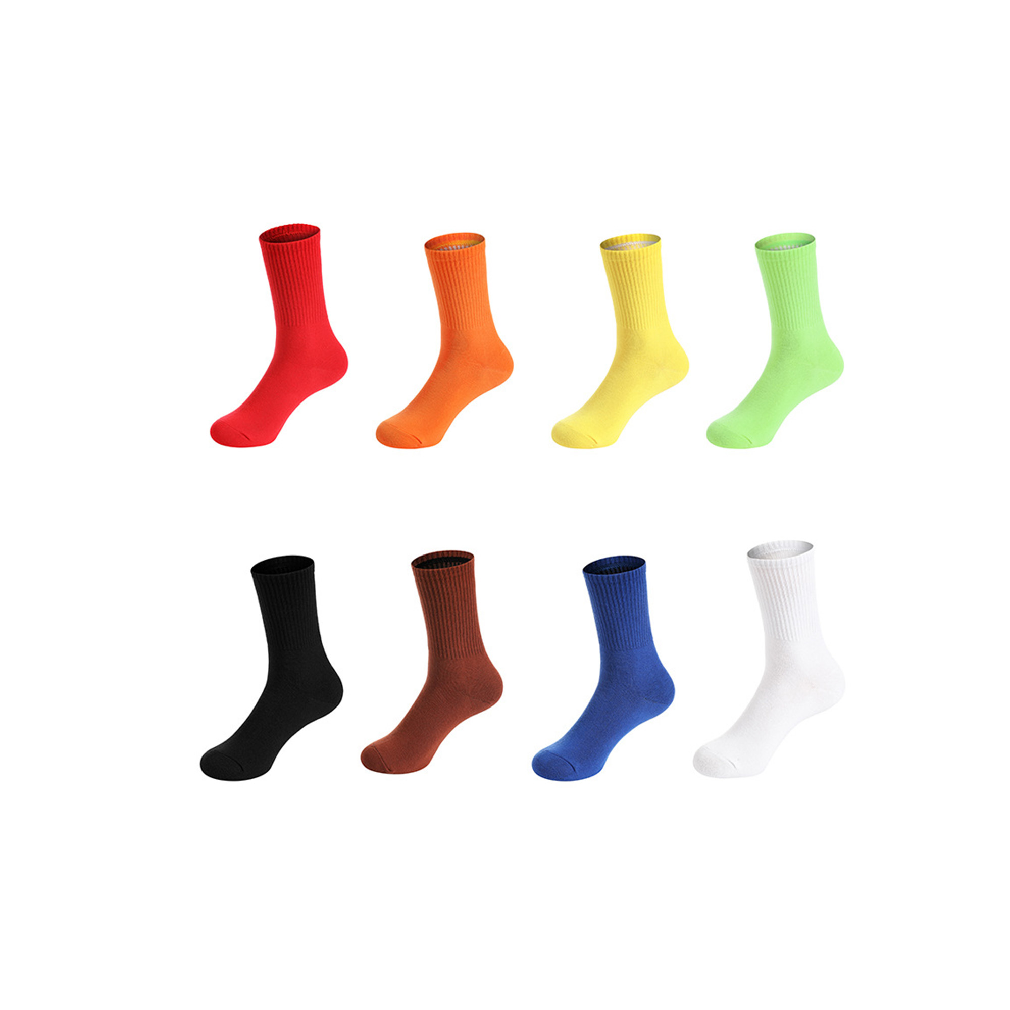 Solid-color Jacquard Knitted Cotton Socks 3