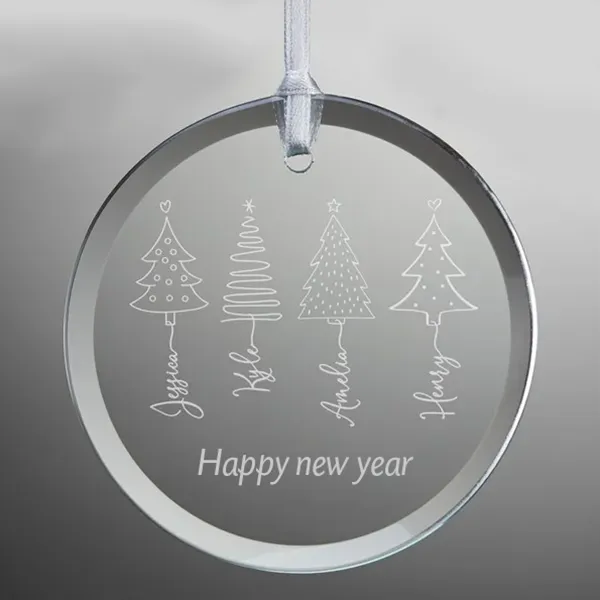 Round Shaped Glass Ornament -3"/3.15"/3.5" 2