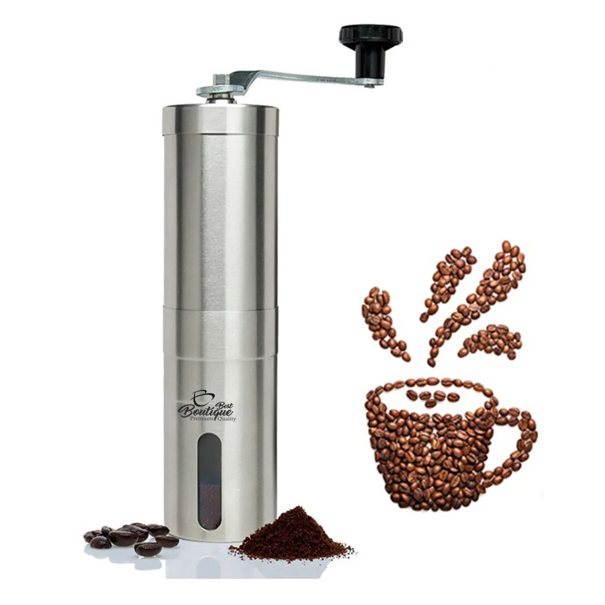 In Stock Nice Stainless Steel Manual Conical Coffee Grinder 5
