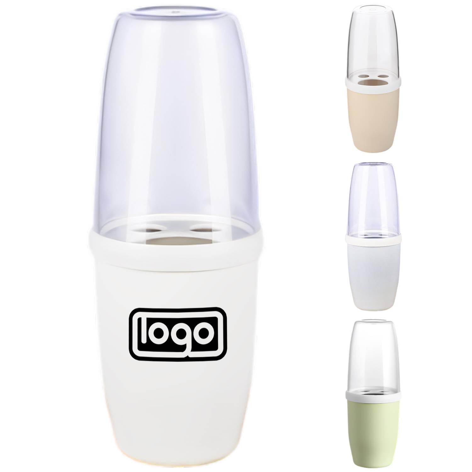 Portable PP Toothbrush Case Travel Storage Cup w/ Lid 3