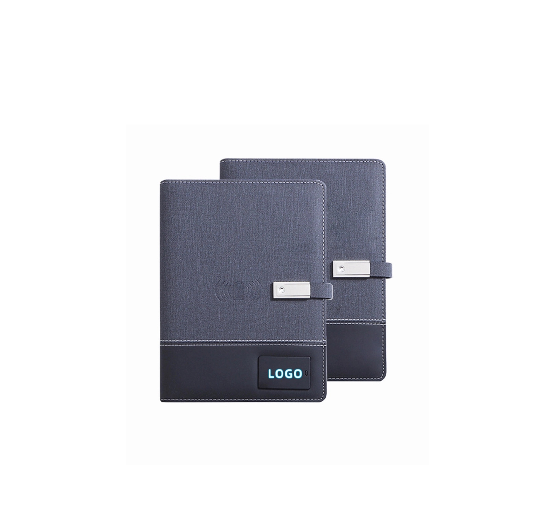 6000 mAh Wireless Charging Power Bank Notebook with LED Logo 6