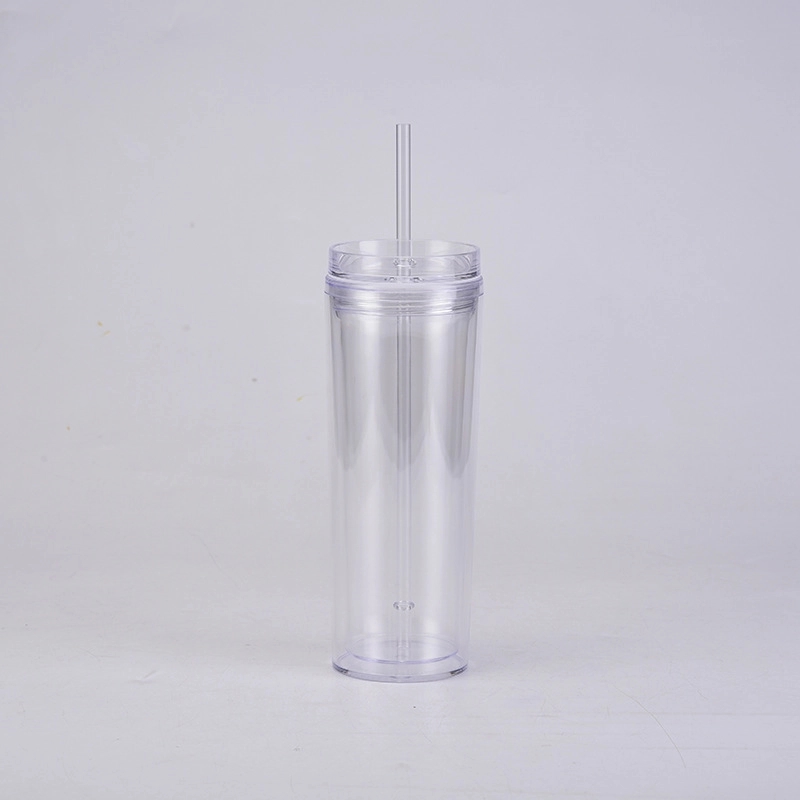 Custom Transparent AS Plastic Material  Straw Tumbler 11