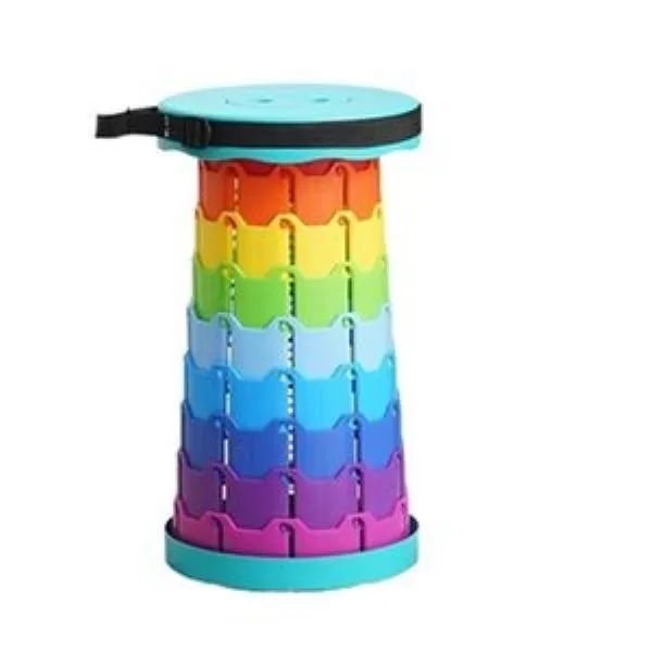 Foldable Telescoping Stool Retractable Collapsible Camping S 9