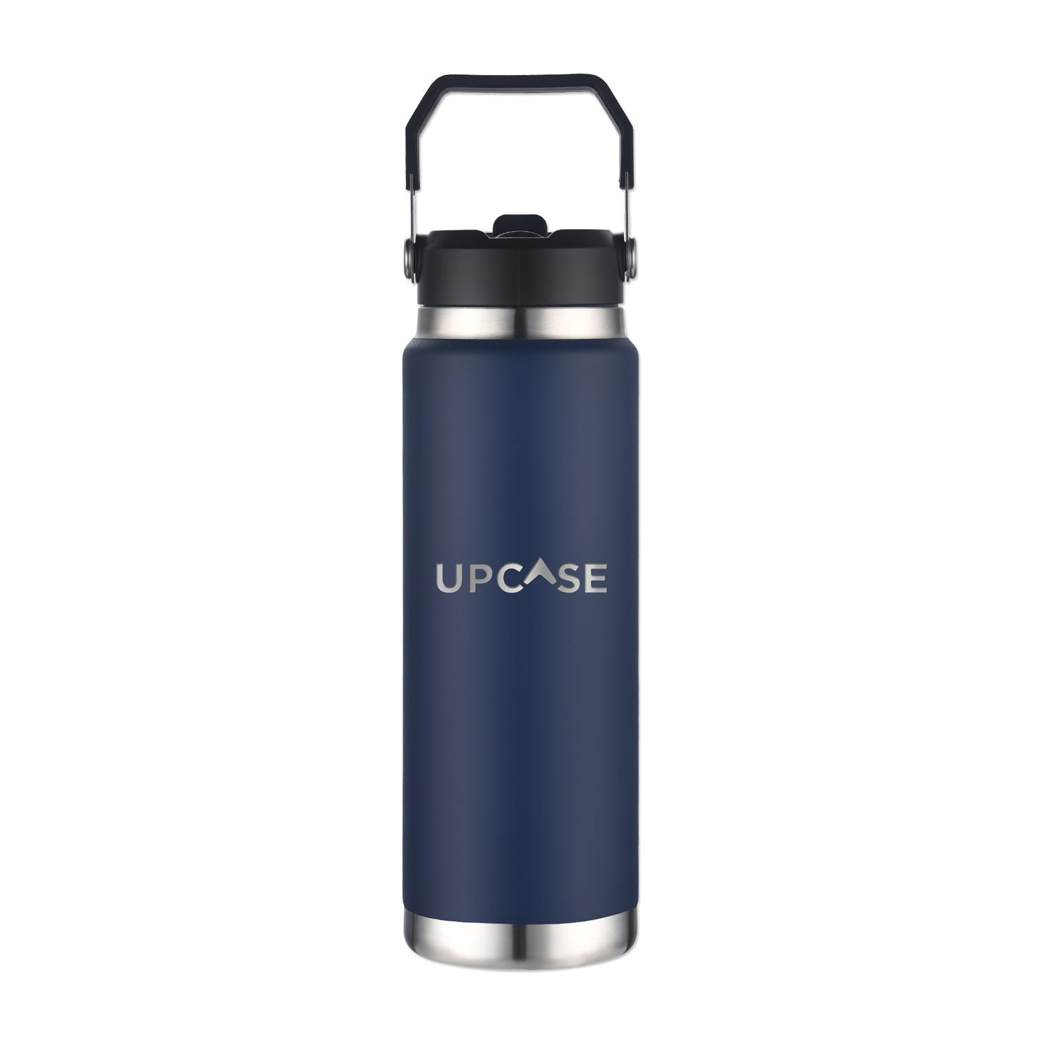 30 Oz. Vacuum Bottle with Straw and Carry Handle, custom water bottle with logo imprint 4