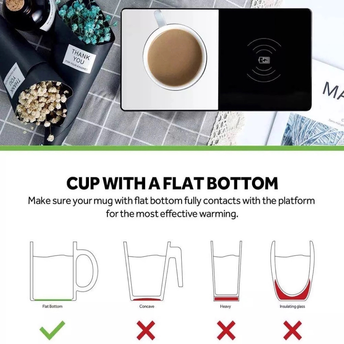 3-In-1 Mug Warmer & 5W Qi Wireless Charger 1