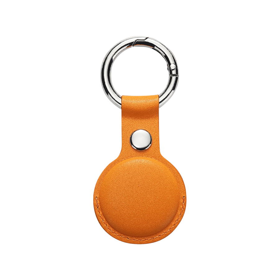 Economical PU Leather AirTag Holder with Key Ring 5