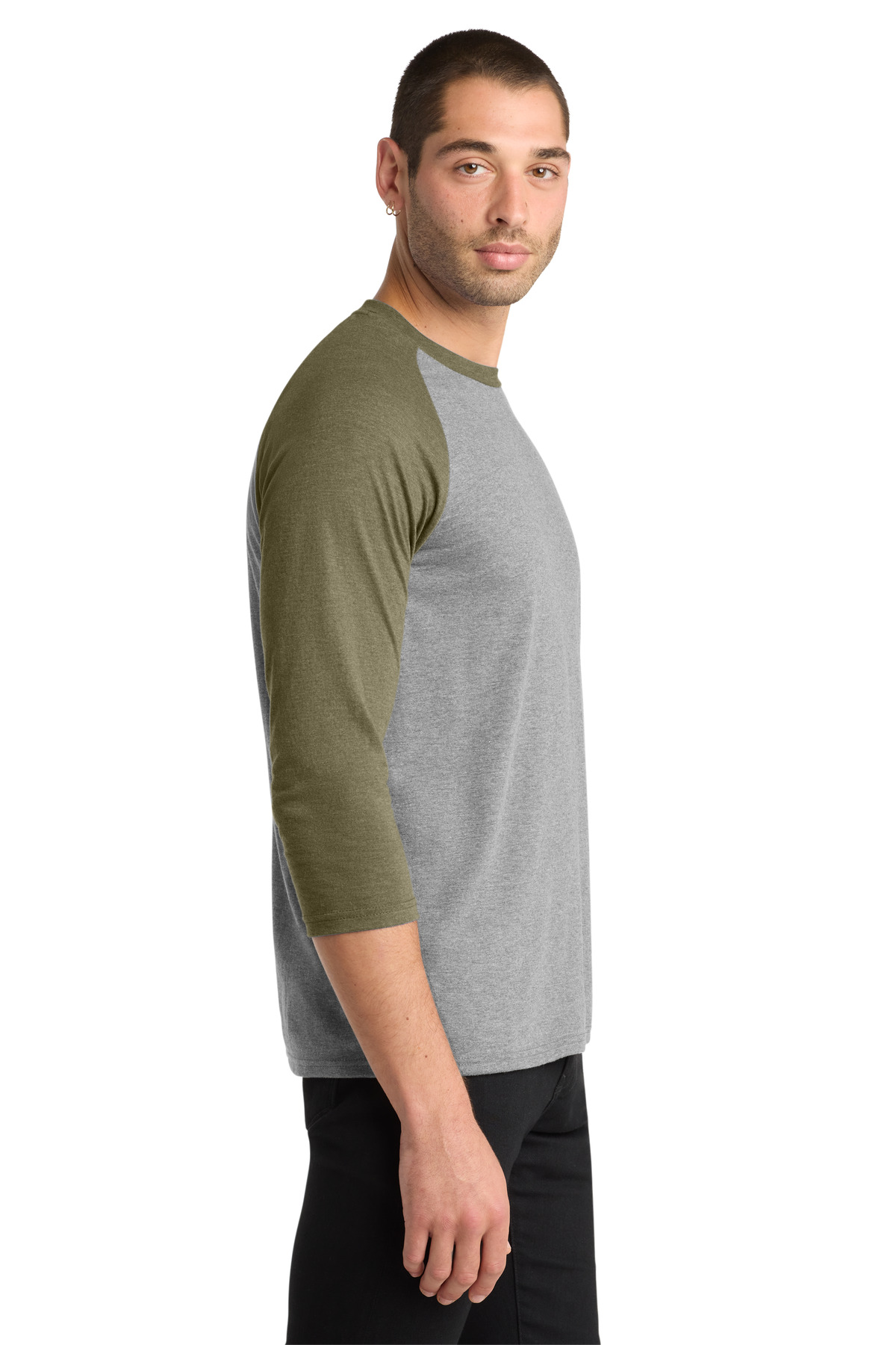 District Perfect Tri 3/4-Sleeve Raglan. DM136 5