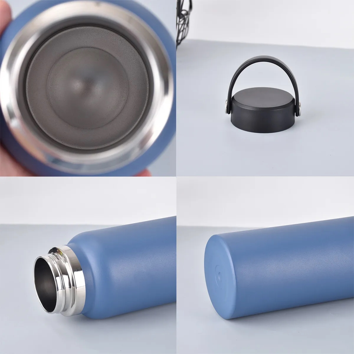 Vacuum Double-Wall Insulated Water Bottle with Handle & Lid 3