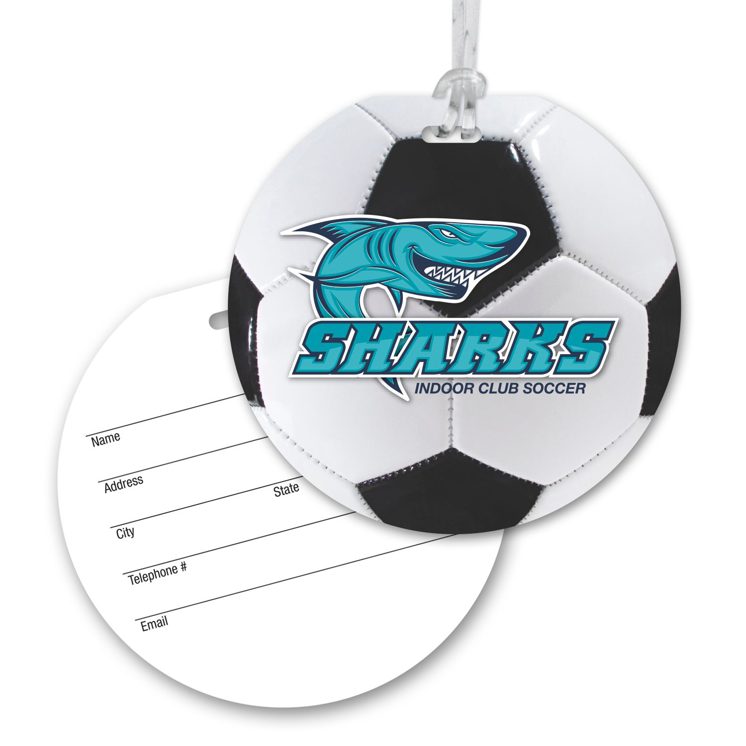 Ultra-Thin Round Luggage Tag with Clear Strap 7