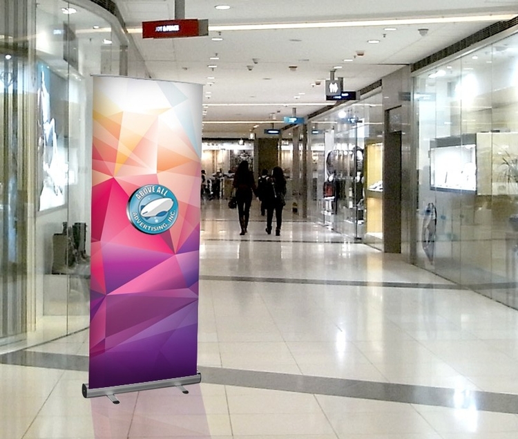 Standard Retractable Kit, Fabric Retractable Banner Stand, 33" x 80" 7