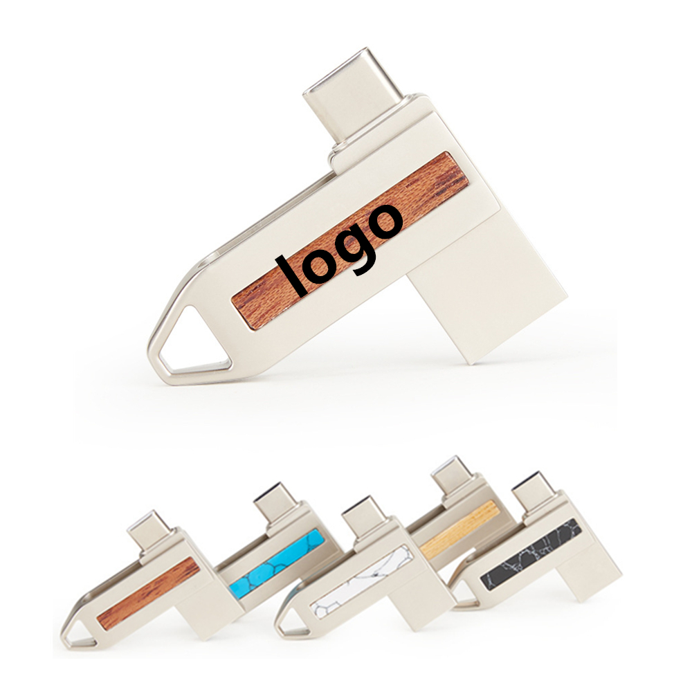 Wooden/Metal Swivel USB Flash Drive2.0 7