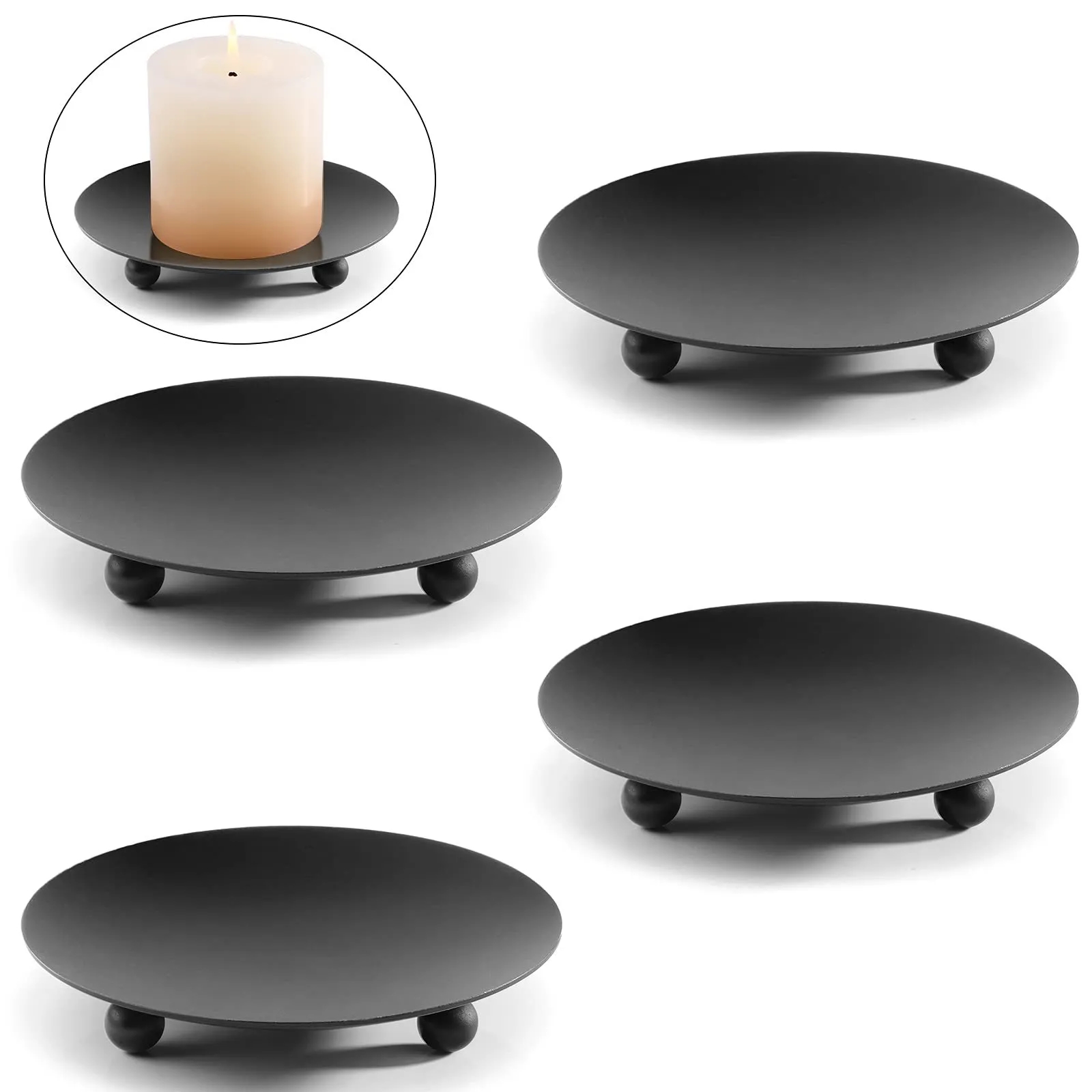 Iron Plate Candle Holder Base 3