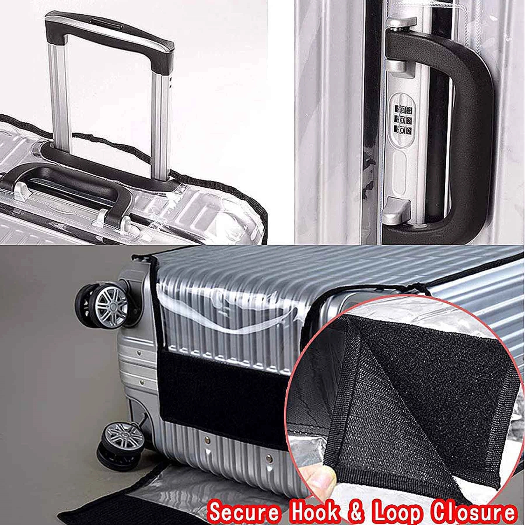 Clear PVC Suitcase Luggage Cover Protectors 4