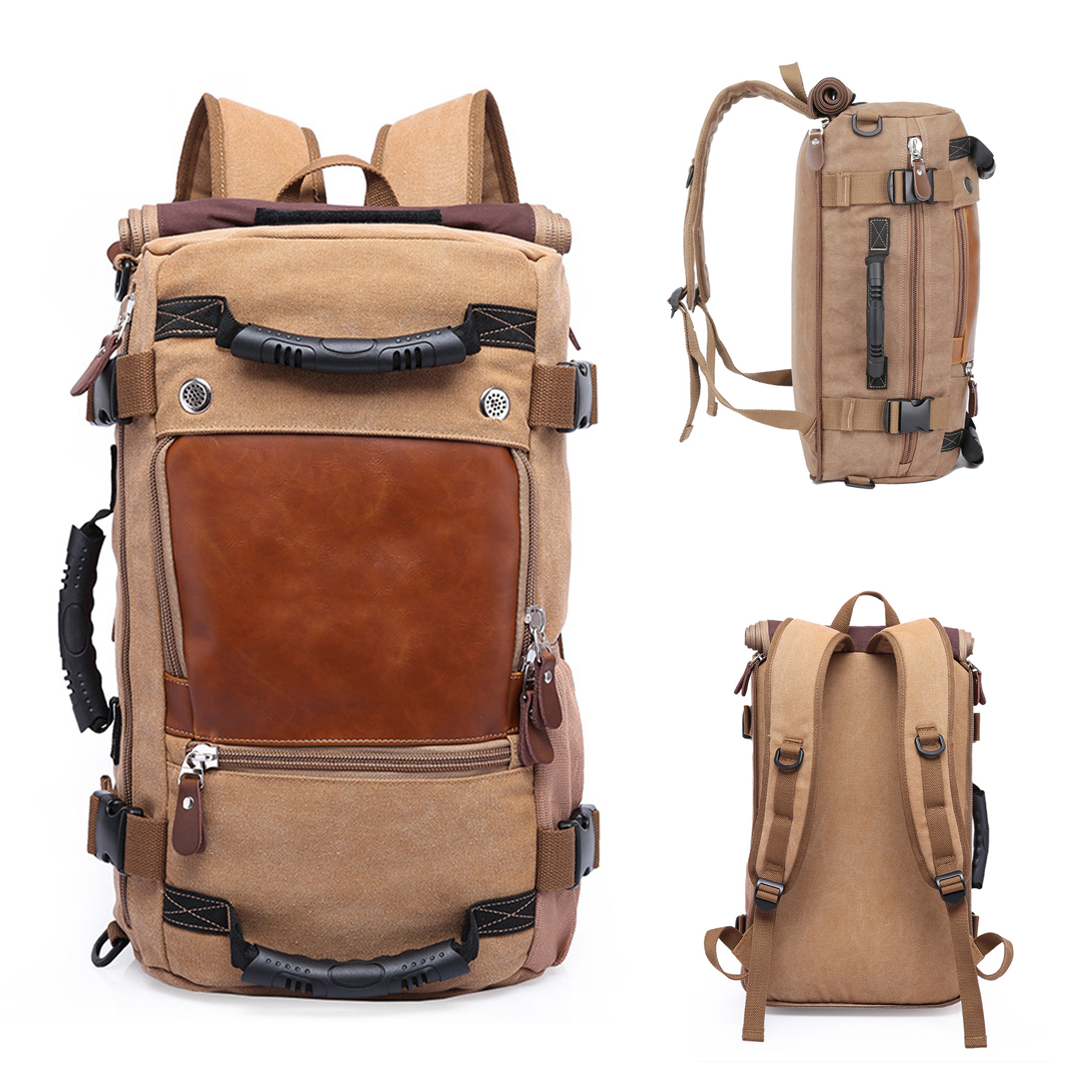Canvas Duffel Bag with Shoe Compartment 8