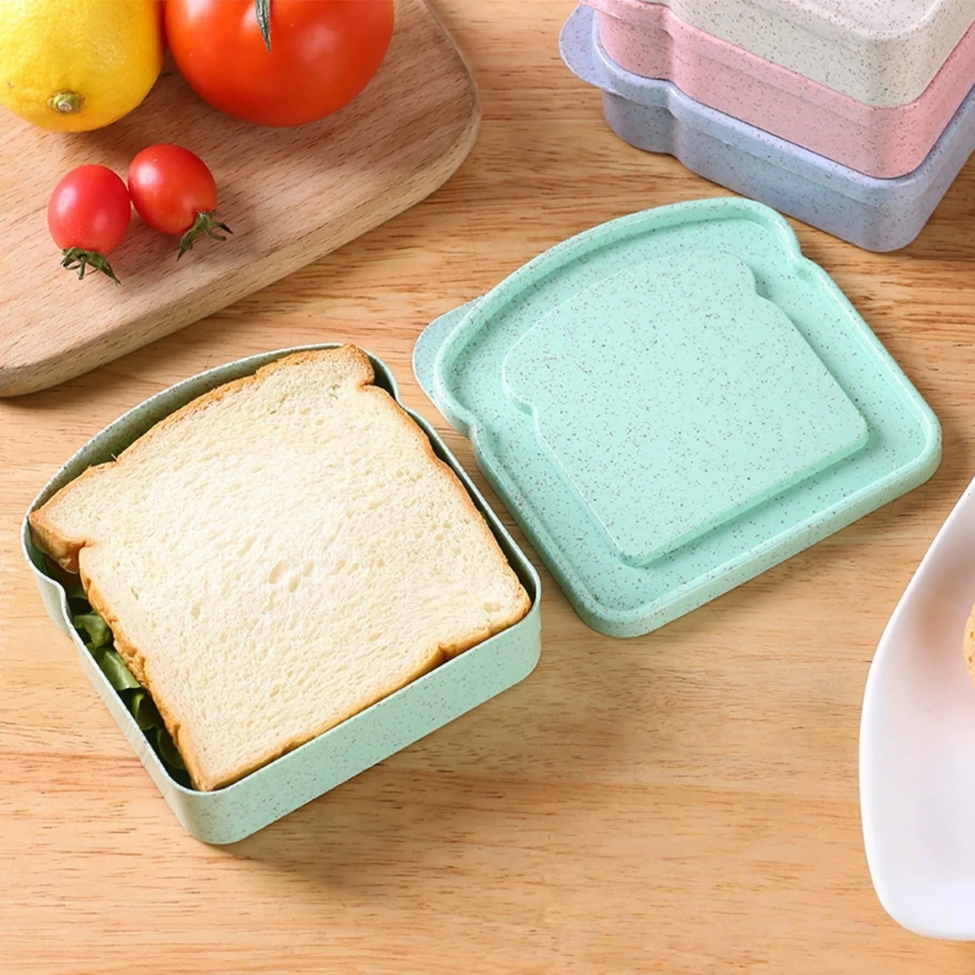 Sandwich Container Toast Bread Storage Box 2