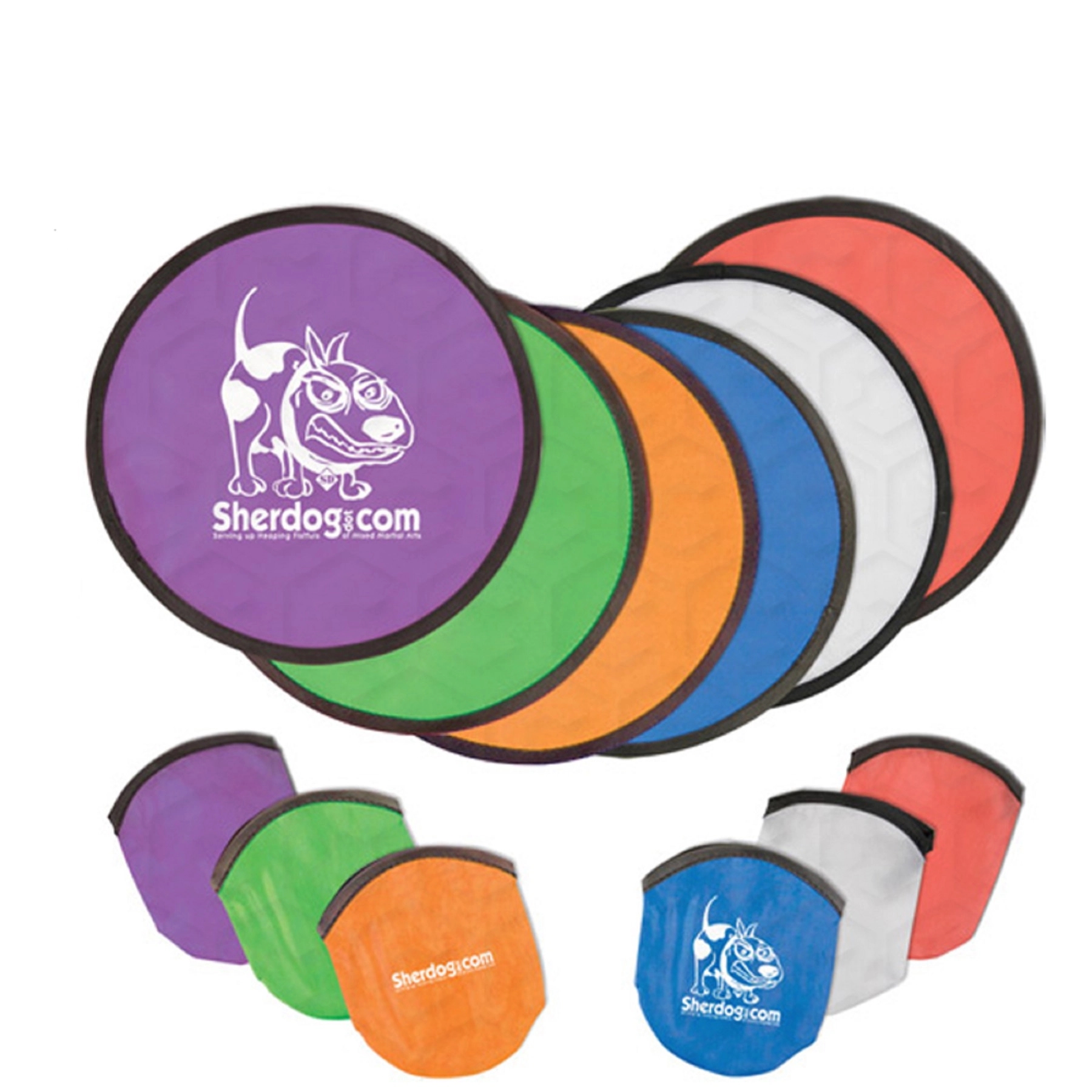 Nylon Pop Up Folding Fan Flying Disc 4