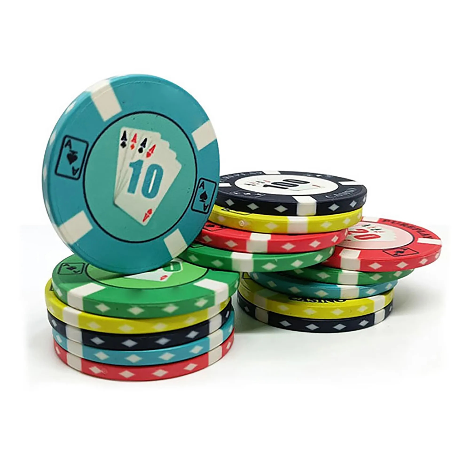 MOQ 100pcs Custom Poker Ceramic Chips 3