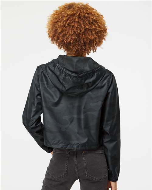 Women's Lightweight Quarter-Zip Pullover Crop Windbreaker - EXP64CRP 25