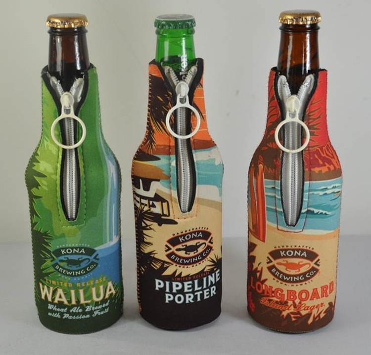 Neoprene Beer Bottle Cooler Cover Case, custom koozie with logo imprint 2