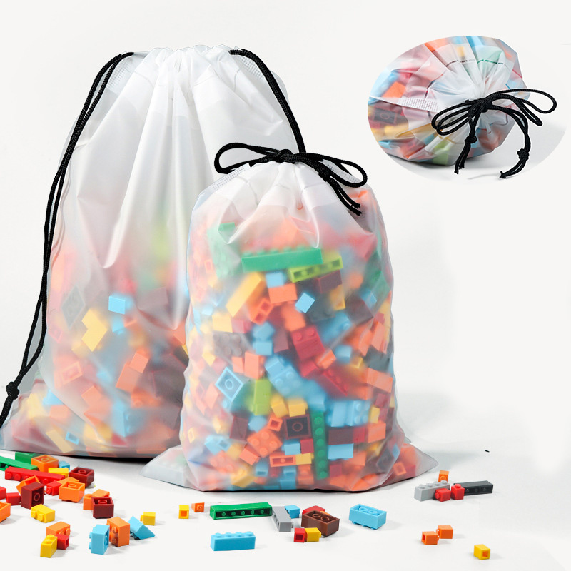 Frosted Clear Drawstring Bag 2