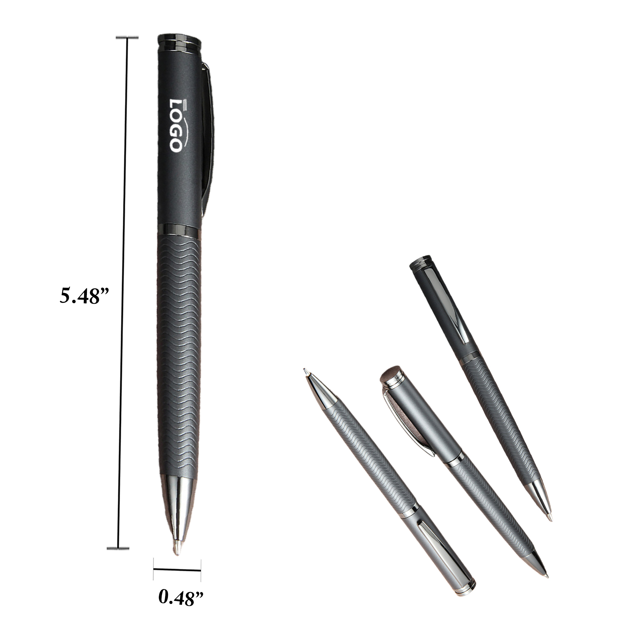 Elegant Retractable Metal Ballpoint Business Pen 2