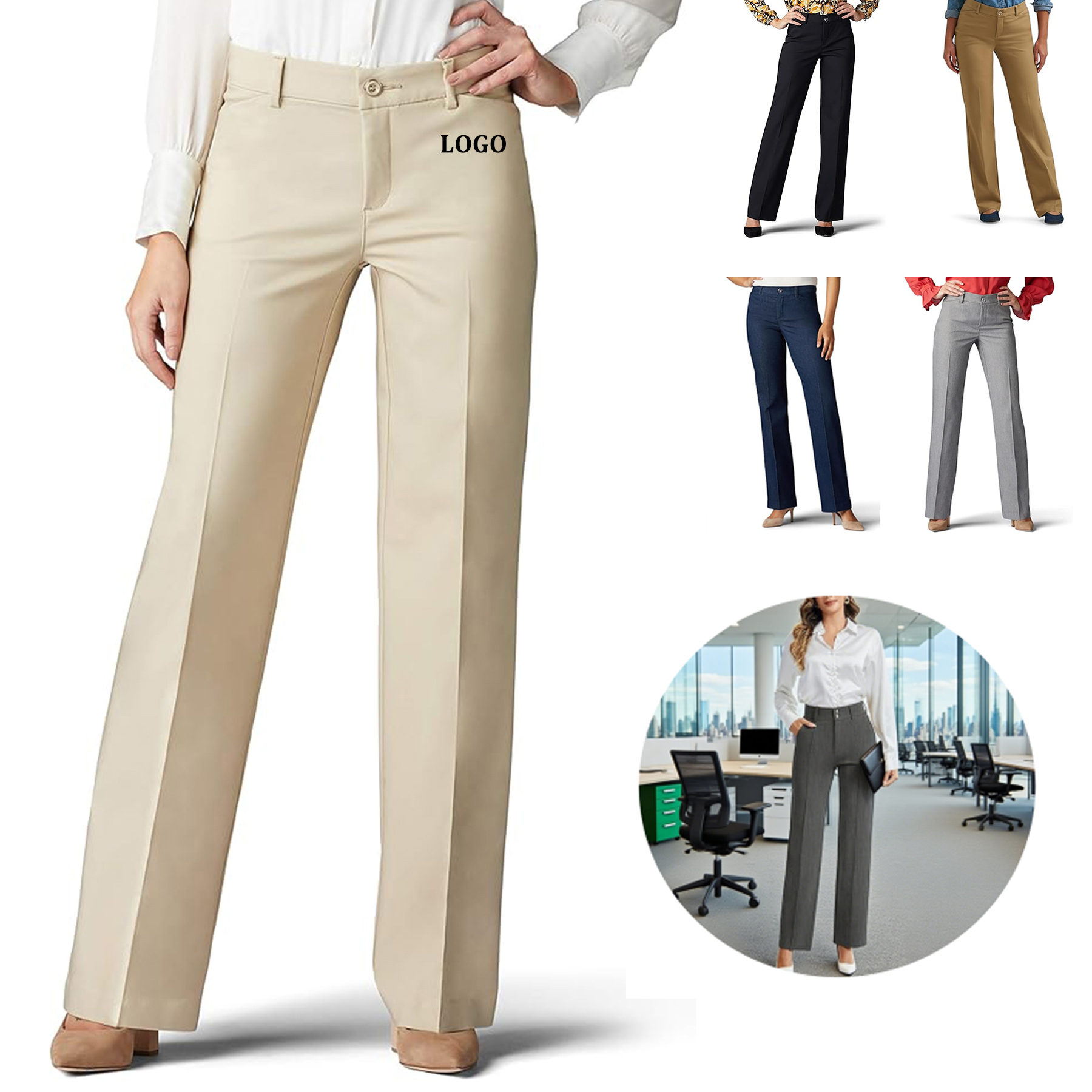 Women's Work Slacks Trousers 8