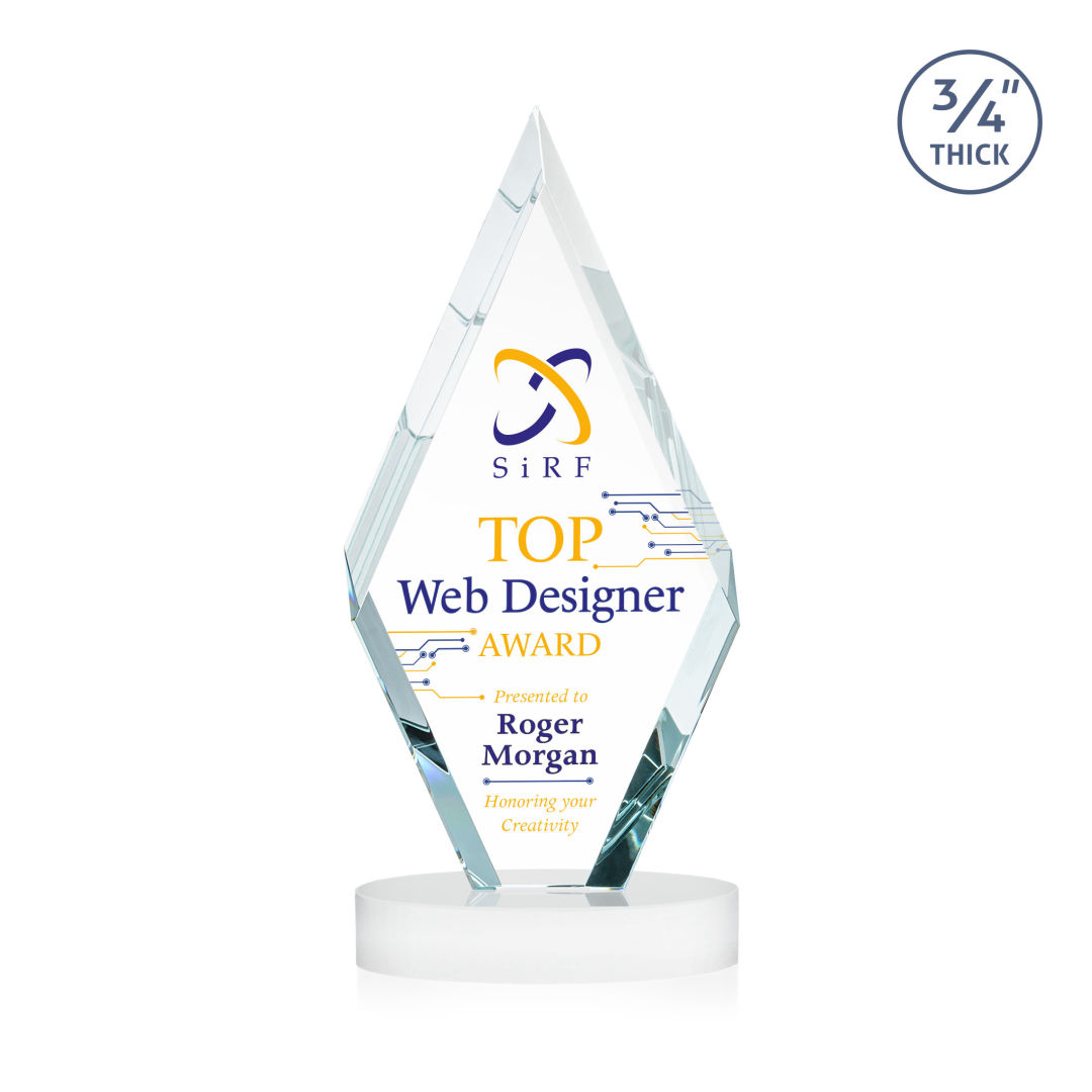 Richmond VividPrint™ Award on Alberton Base - White 3