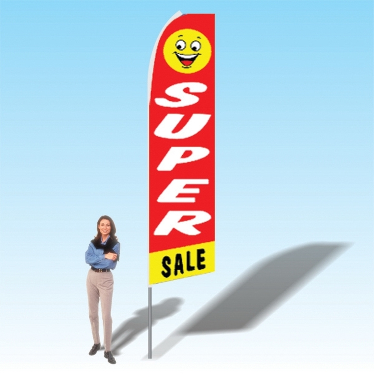 15FT Super Sale Happy Face Advertising Banner Flag 1
