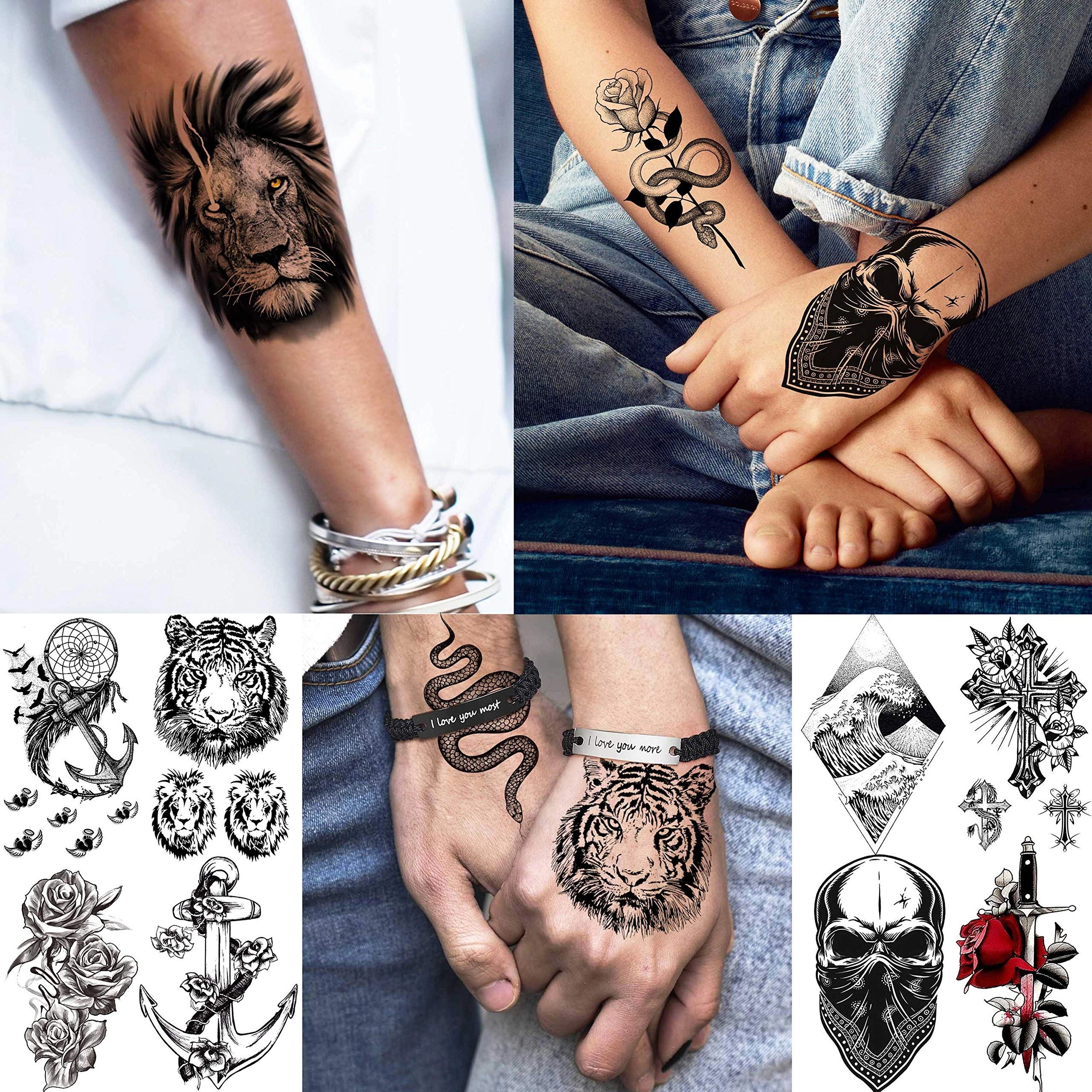 3D Forearm Half Sleeve Temporary Tattoos 1