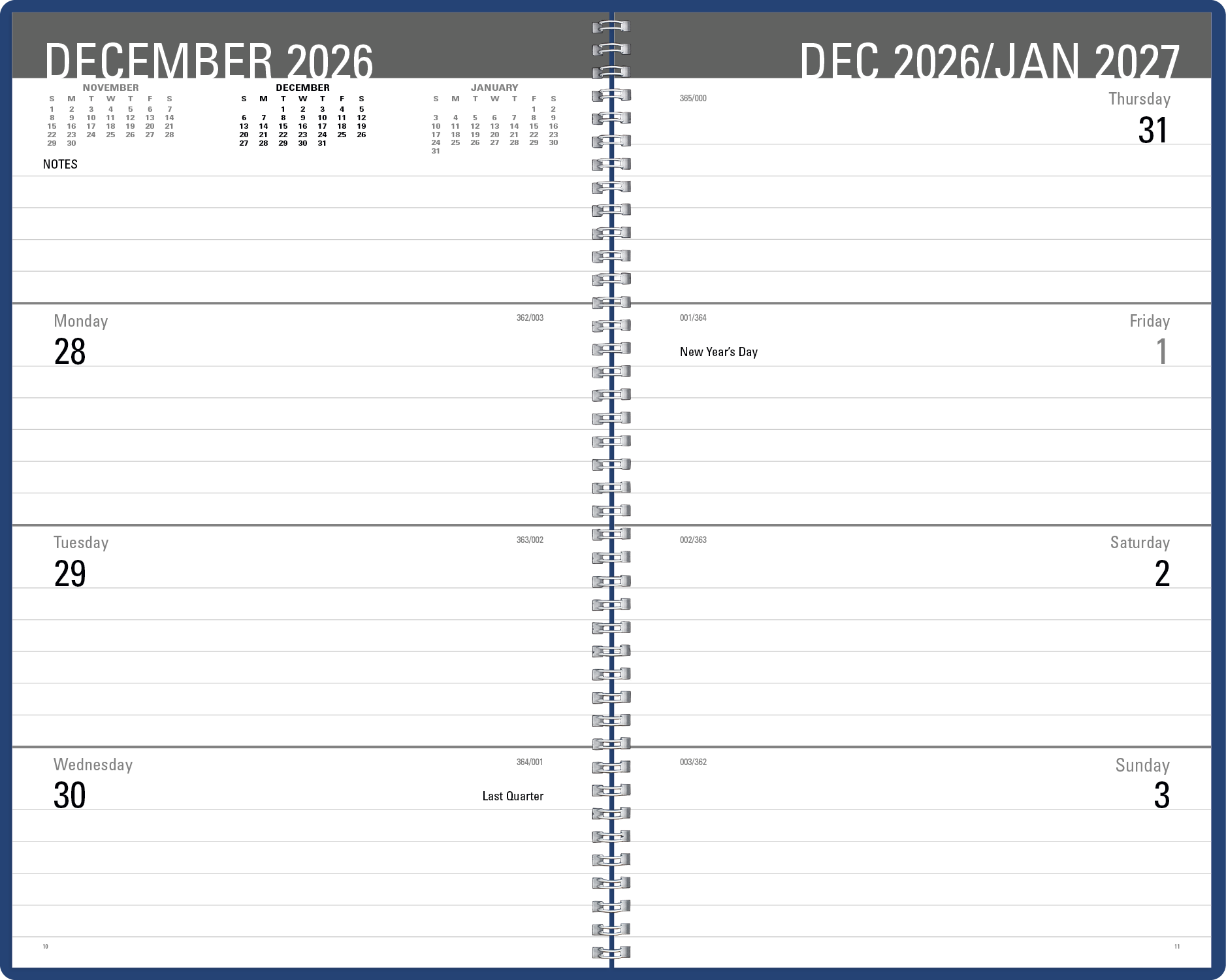 Triumph® Calendars Classic Weekly Desk Planner 29