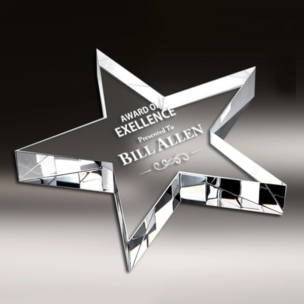 Star Shaped Crystal Glass Paperweight 2