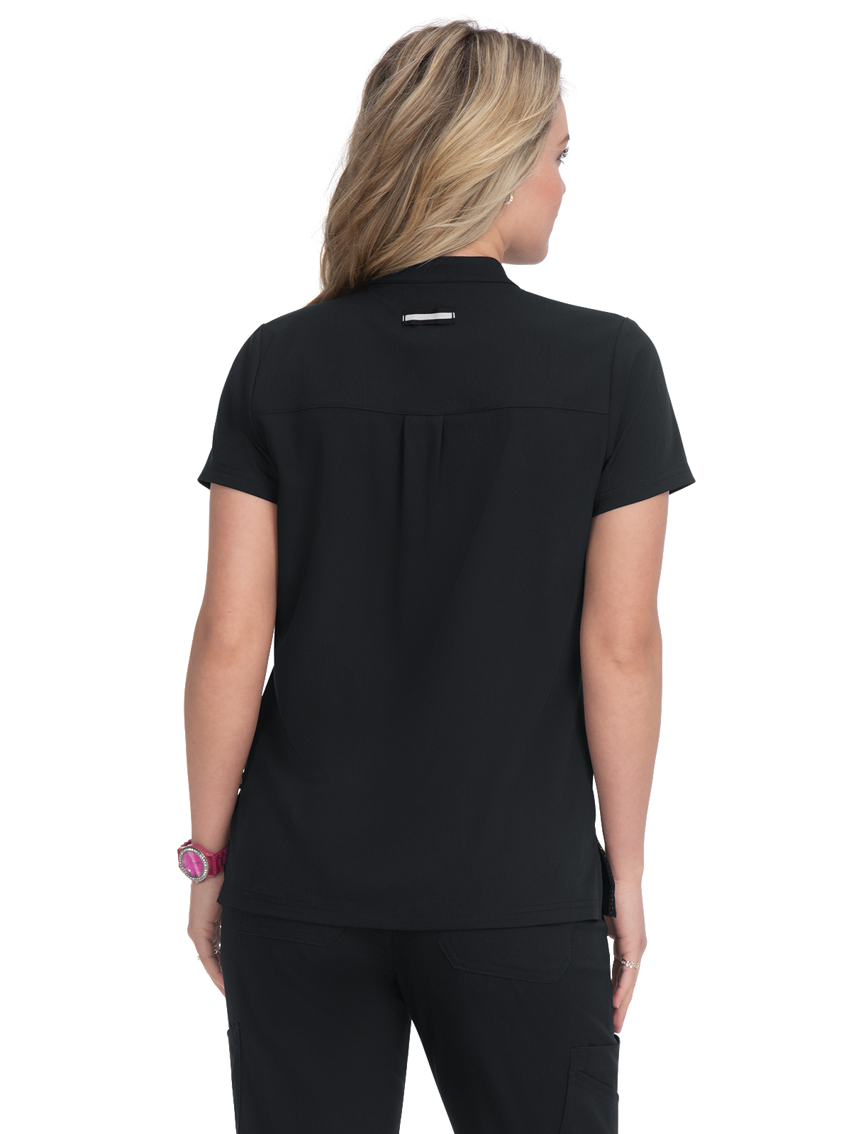koi - Next Gen - Women's Four-Pocket Zipper-Neck Mandarin Collar Driven Top 5