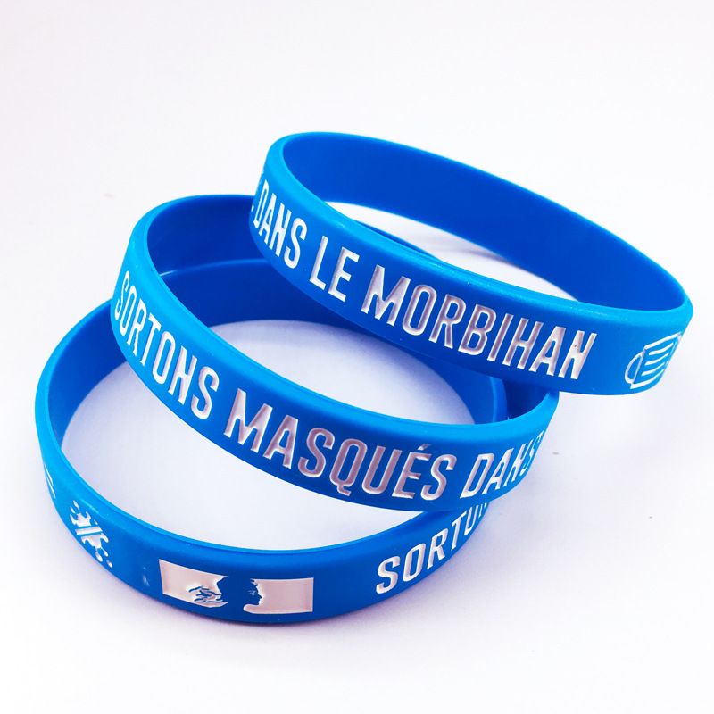Debossed with Color Fill Silicone Wristband 1