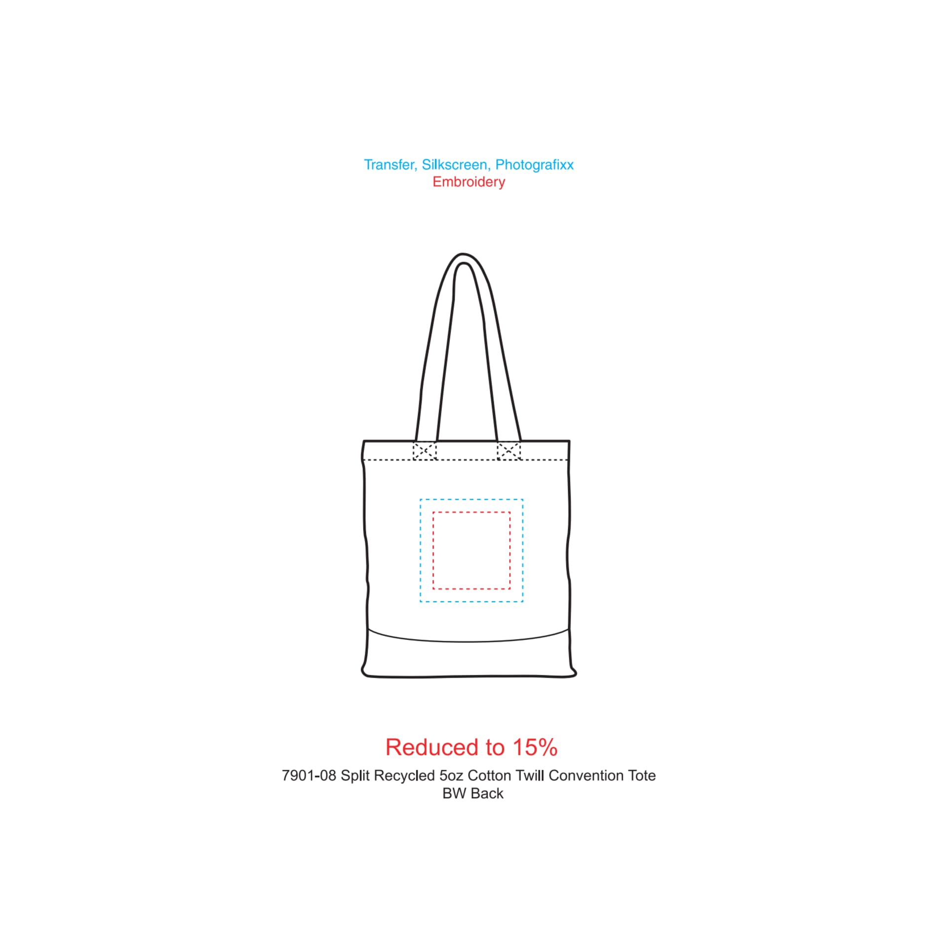 Split Recycled 5oz Cotton Twill Convention Tote 50