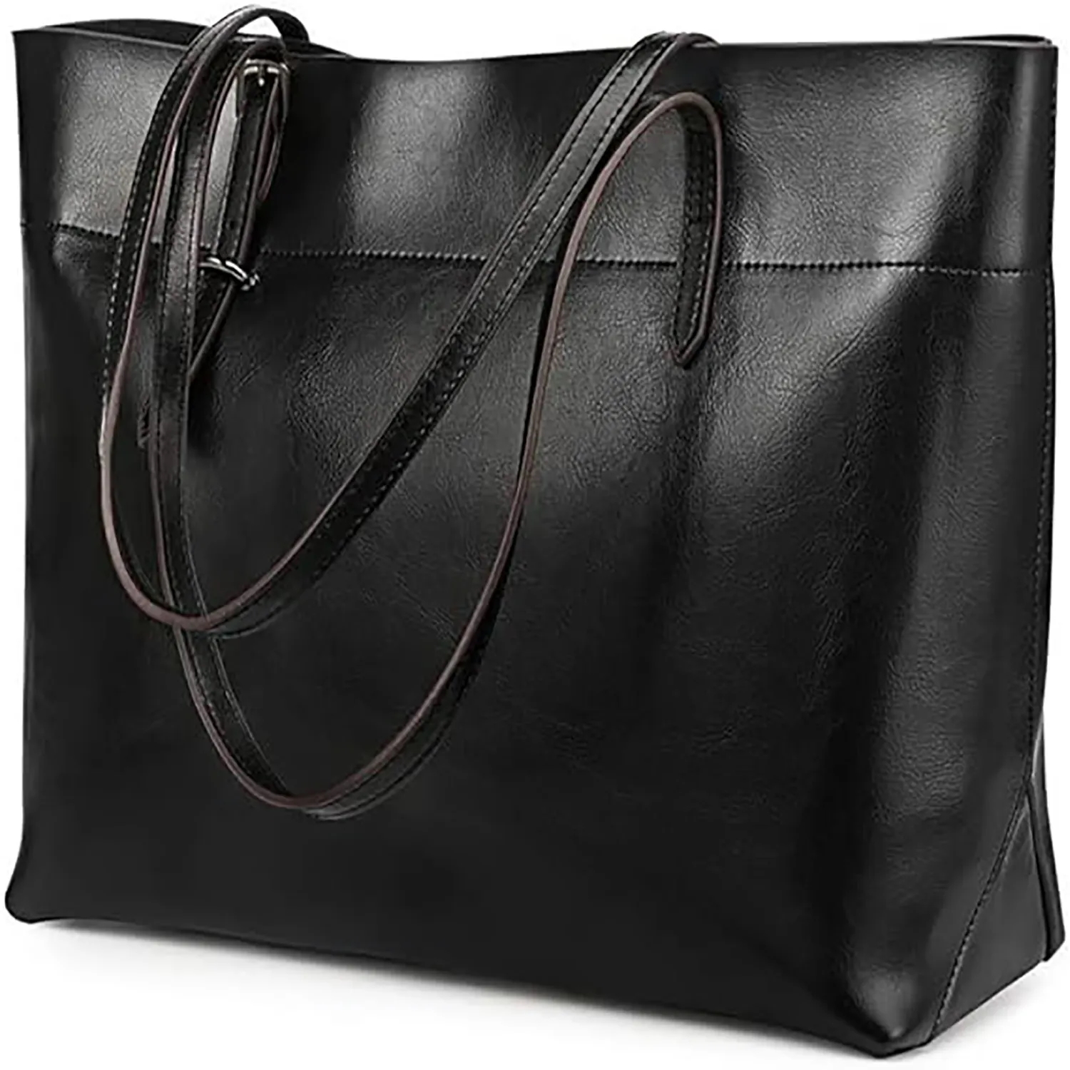 Vintage Leather Tote Shoulder Bag 5