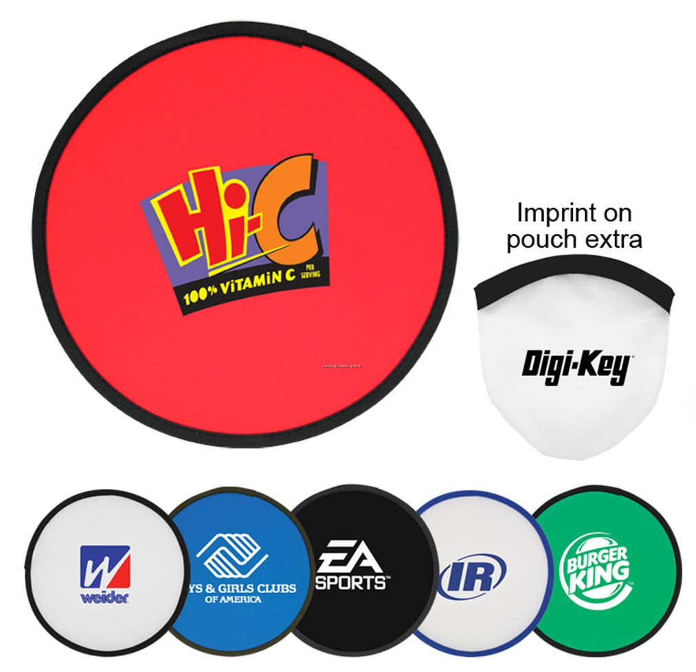 10" Fold Up Flying Disc w/ Pouch Printed 4