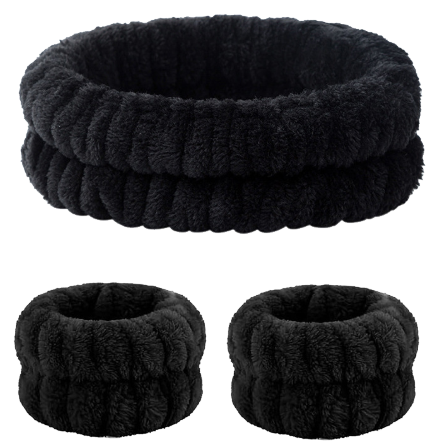 3 Pcs Spa Headband Wristbands Set 9