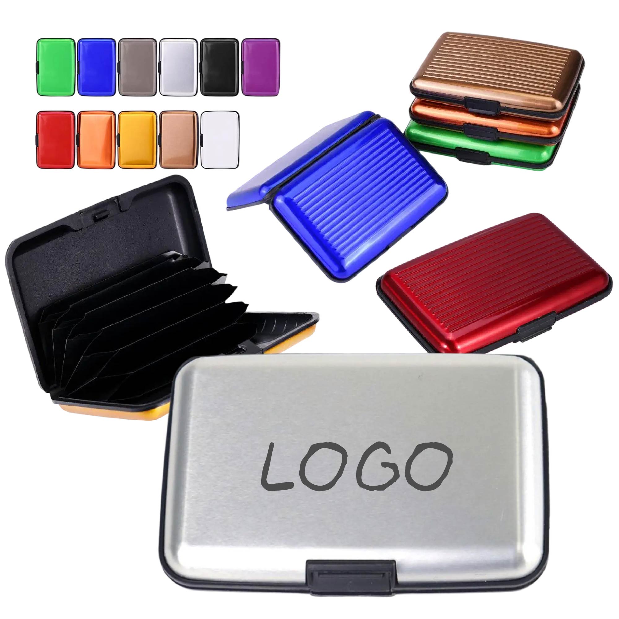 Metal Briefcase Card Holder 3