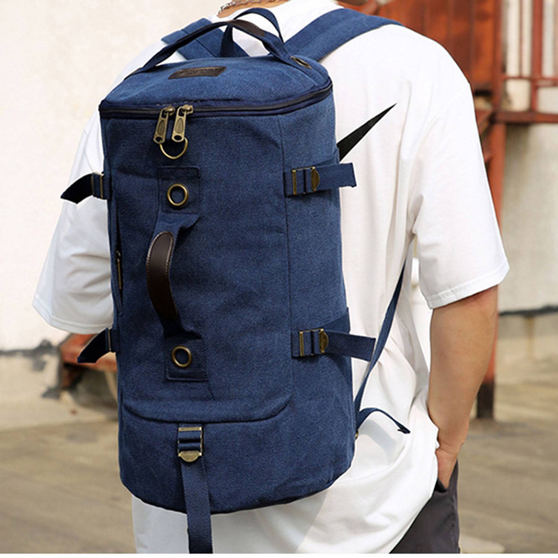 Retro canvas backpack 15
