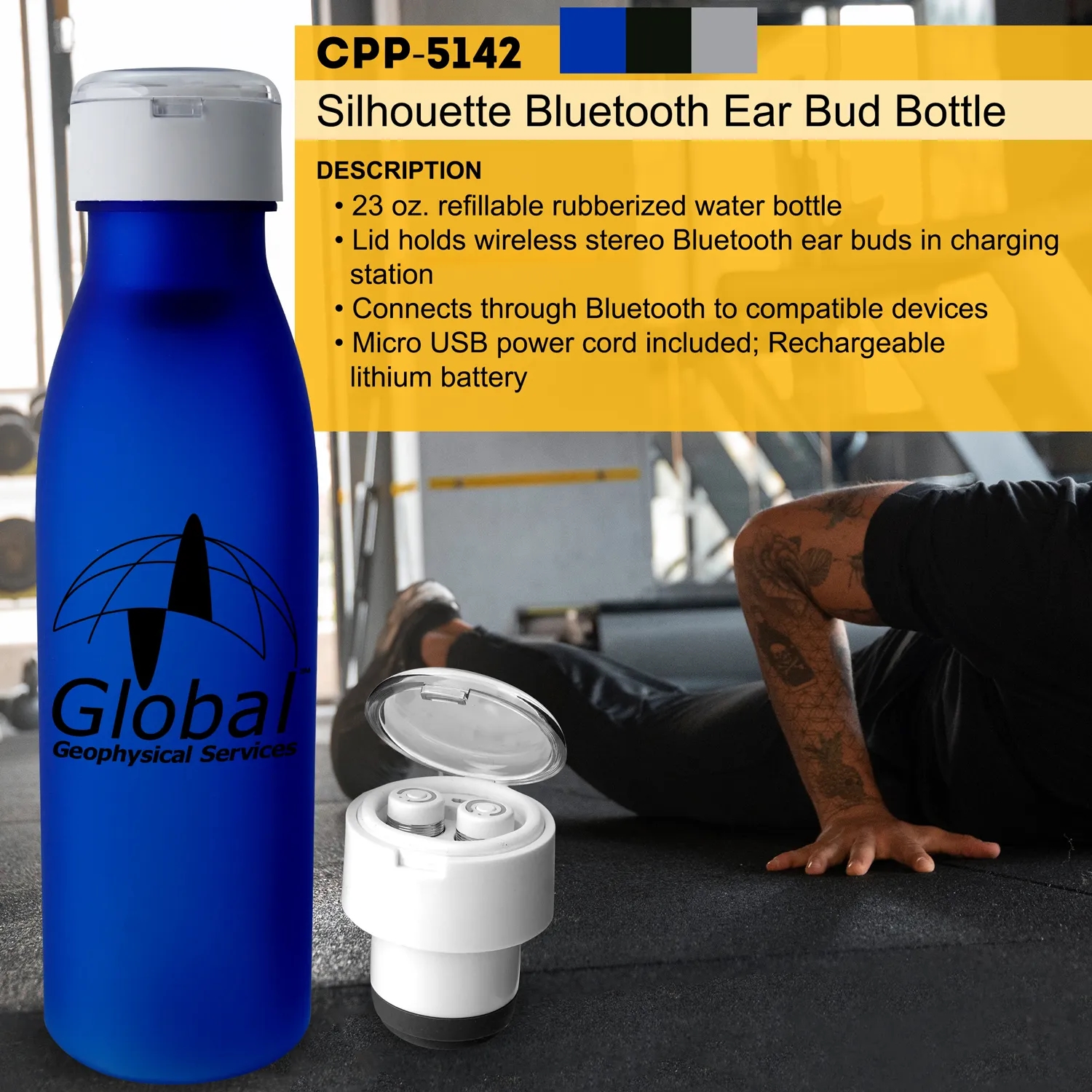 SILHOUETTE BLUETOOTH EAR BUD BOTTLE 6