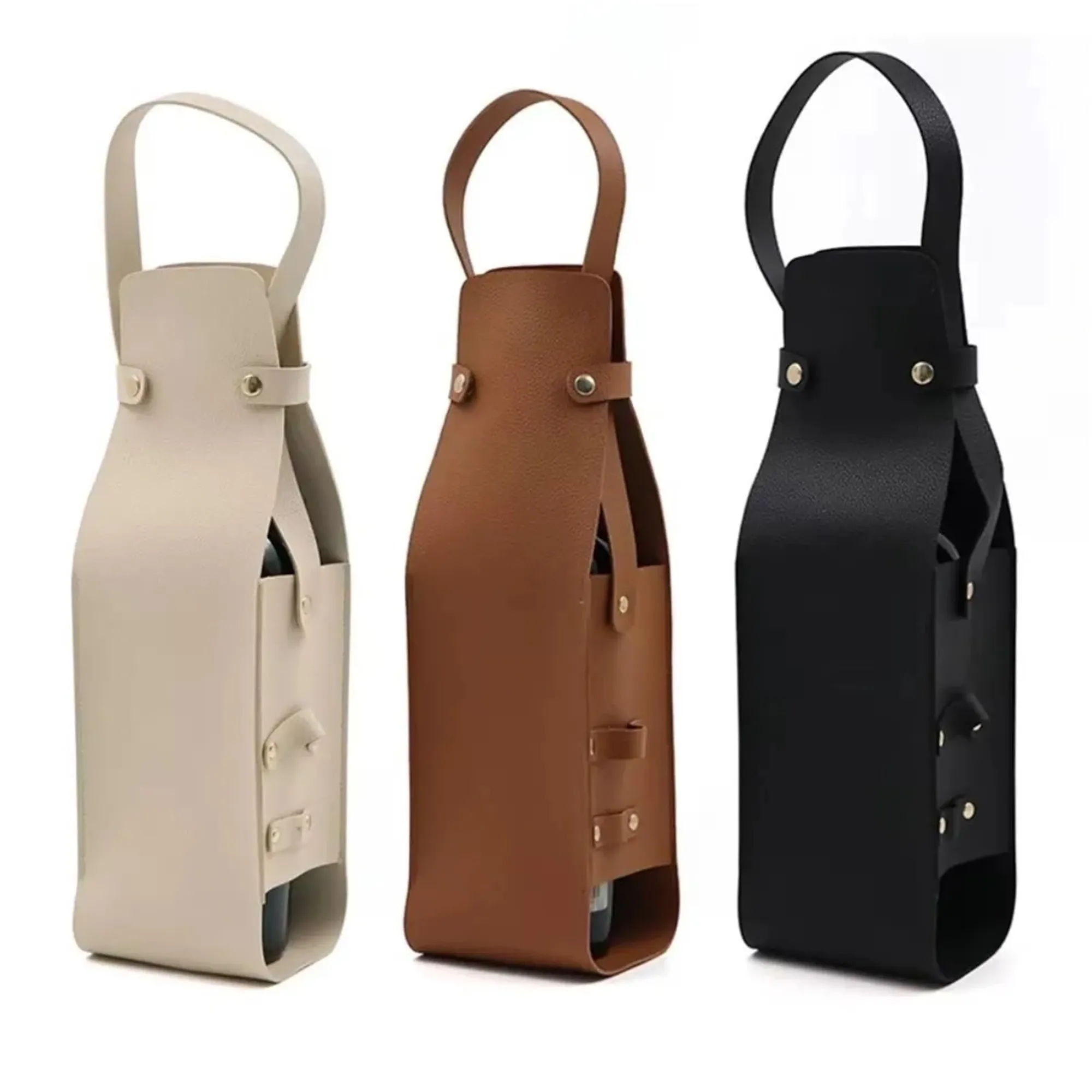 PU Leather Wine Bottle Carrier Bag 10