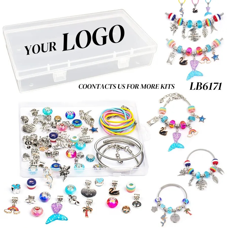 Charm Bracelet Making Kit Friendship Jewelry Set for Girls 8